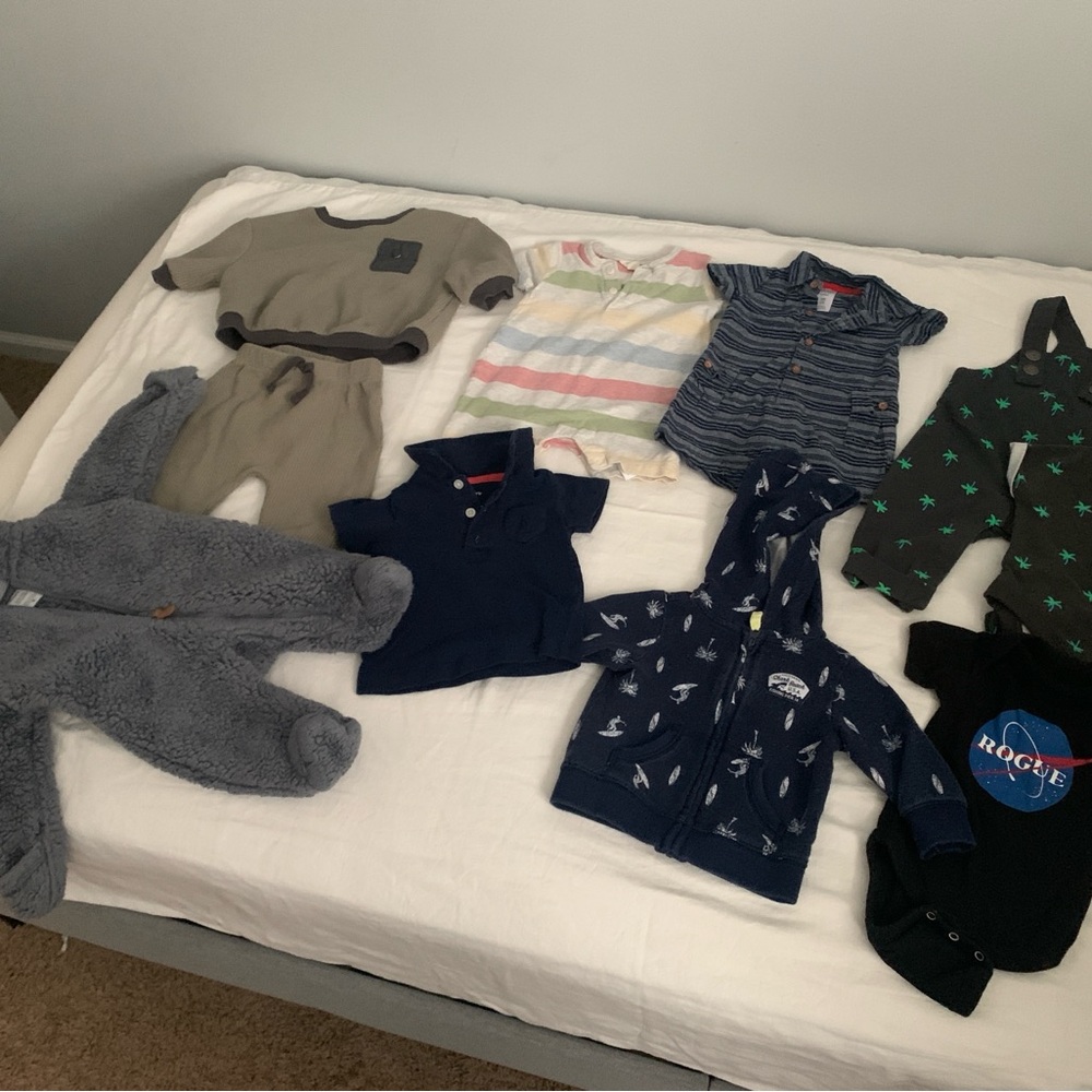 Cute Newborn-3 Month Baby Boy Clothing Bundle